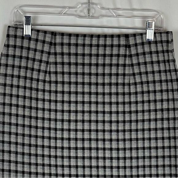 J Jill Black, Gray & Tan Plaid OfficeCore Career Pencil Skirt NWT Size SP - Picture 6 of 12